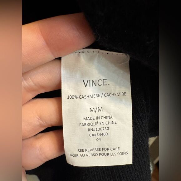 Vince NWT Cashmere Open Cardigan In Black Size M - Picture 11 of 12